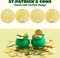 120 Pcs St. Patrick’s Day Gold Coins, Plastic Gold Coins Bulk with Shamrock, Leprechaun, Cauldron & Hat Patterns, St Patricks Accessories Games Gifts Decorations, Party Favors & Party Supplies